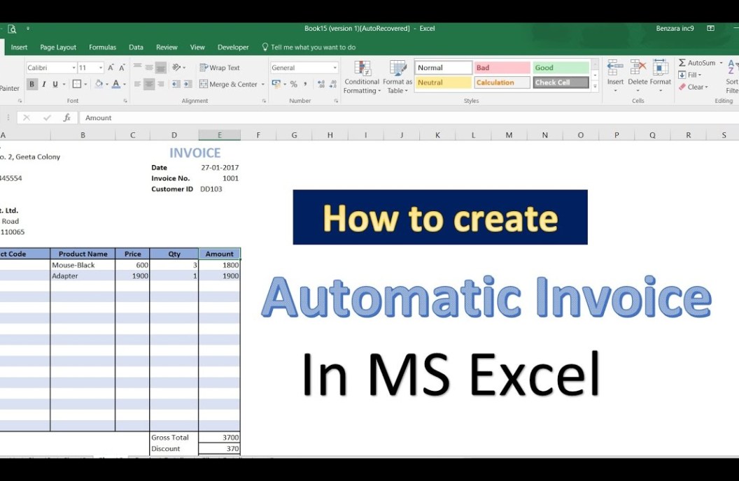 如何在Excel中自动生成发票编号