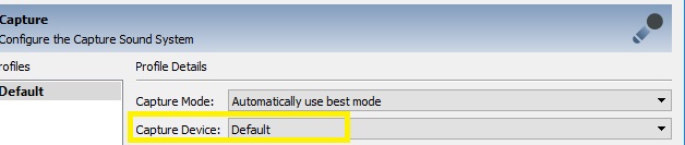 捕获设备默认值