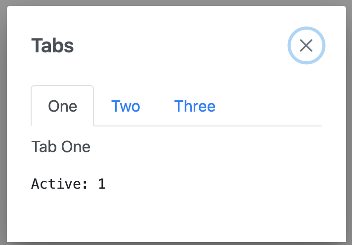 模态中的选项卡不可选项卡 - 可访问性