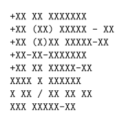正则表达式在损坏的档案中查找某些电话号码