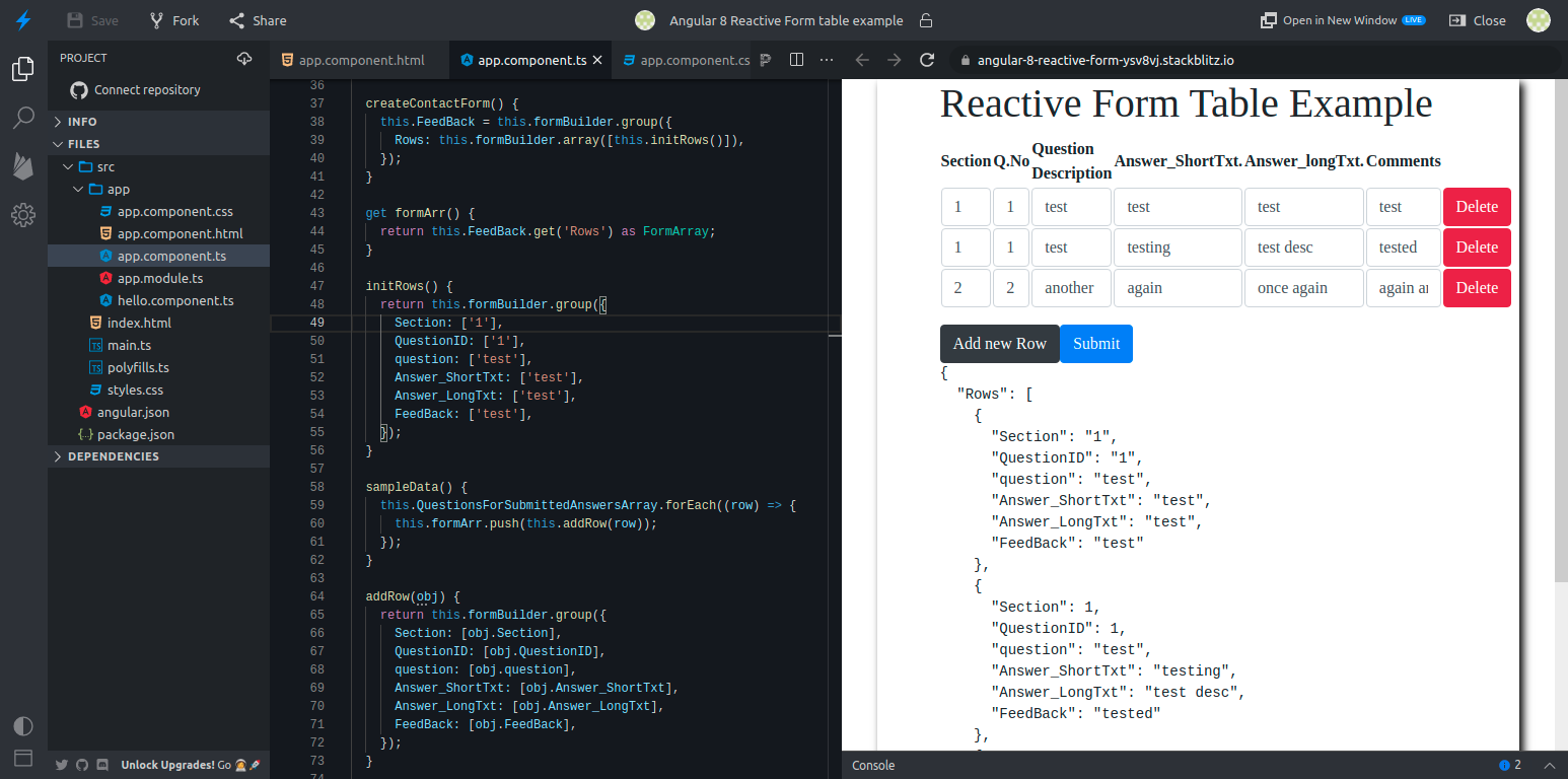 带表格的角表格
