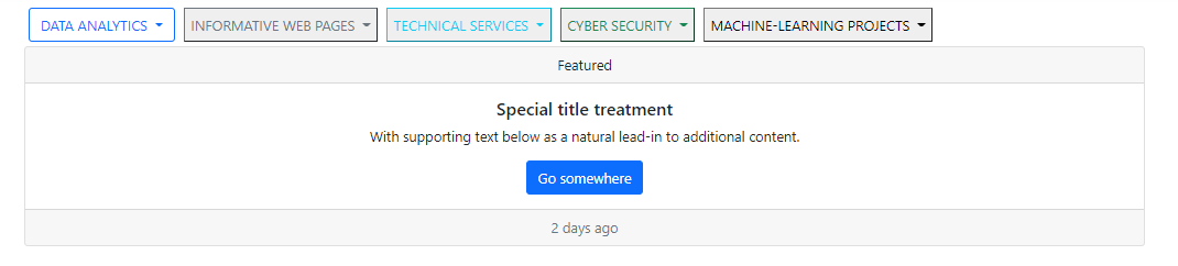 ASP.NET Core Web App 项目(下拉按钮、处理单击操作、显示在带有标题的卡片上