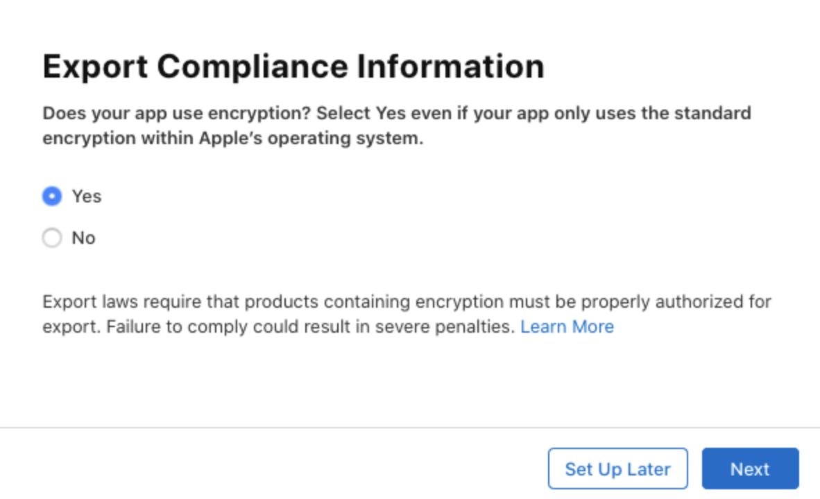 苹果开发商出口合规