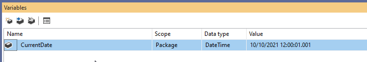 为什么 SSIS 变量没有将毫秒部分传递到查询中?
