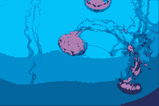 k表示影像分割后,有什么功能或方法可以显示影像簇吗?