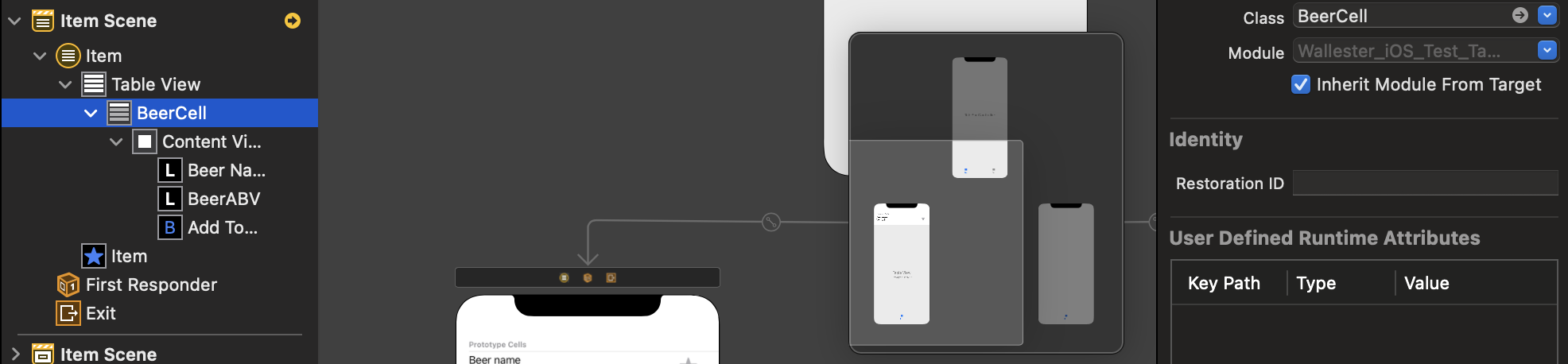 自定义单元格在 TableView 控制器中注册和使用，但在应用程序中是默认单元格